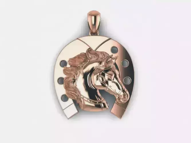 Horse Face Pendant 3D print model