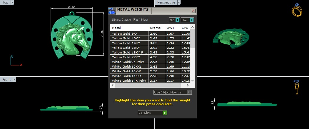 Horse Face Pendant 3D print model_3