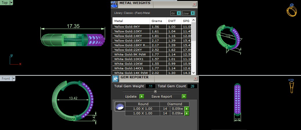 Diamond Hoops Earrings  3D print model_3
