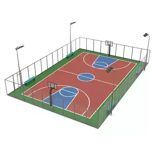 Basketball Court 2 3D model