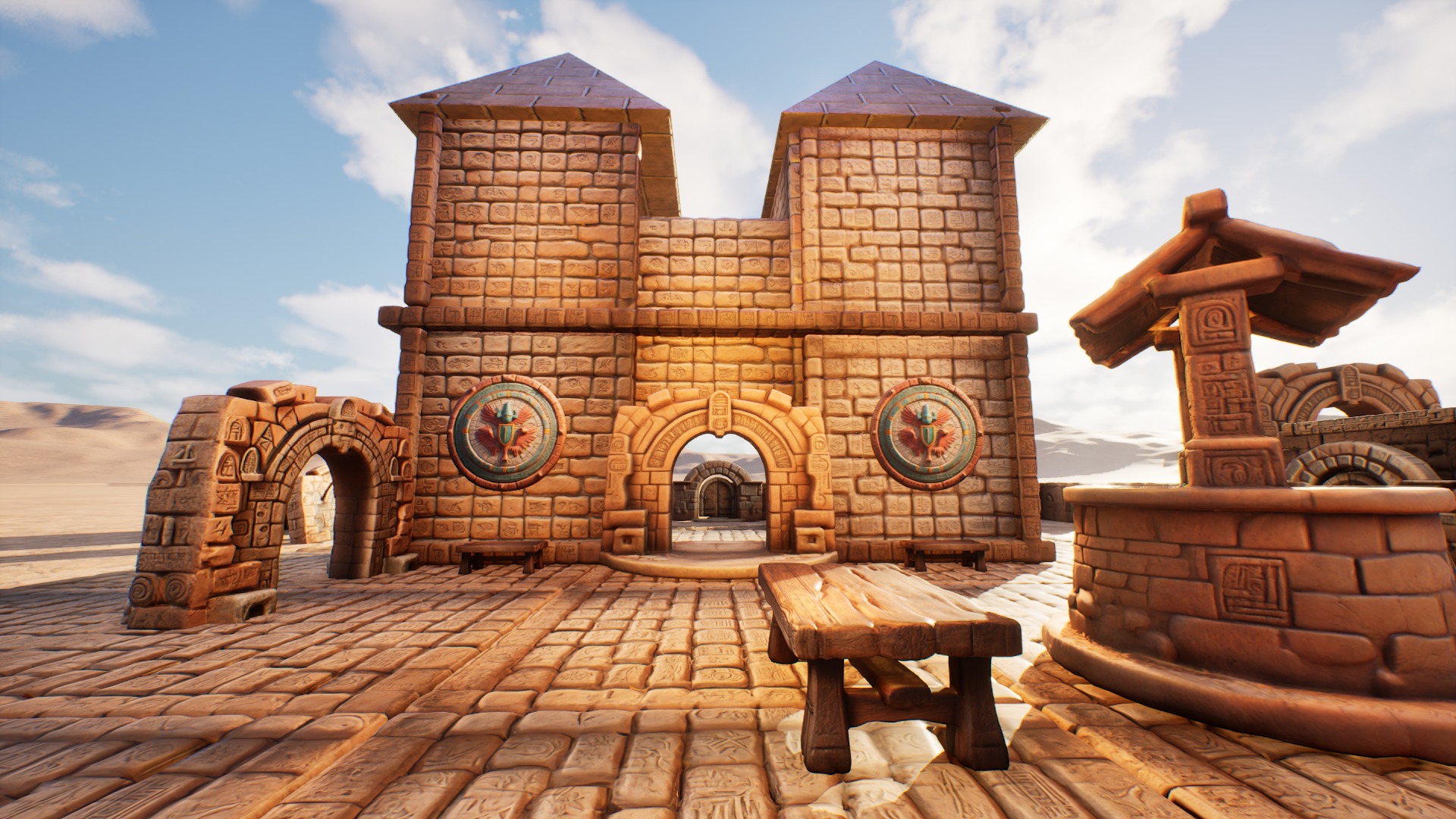 Ancient Ruins Enviroment Asset Pack Low-poly 3D model_3