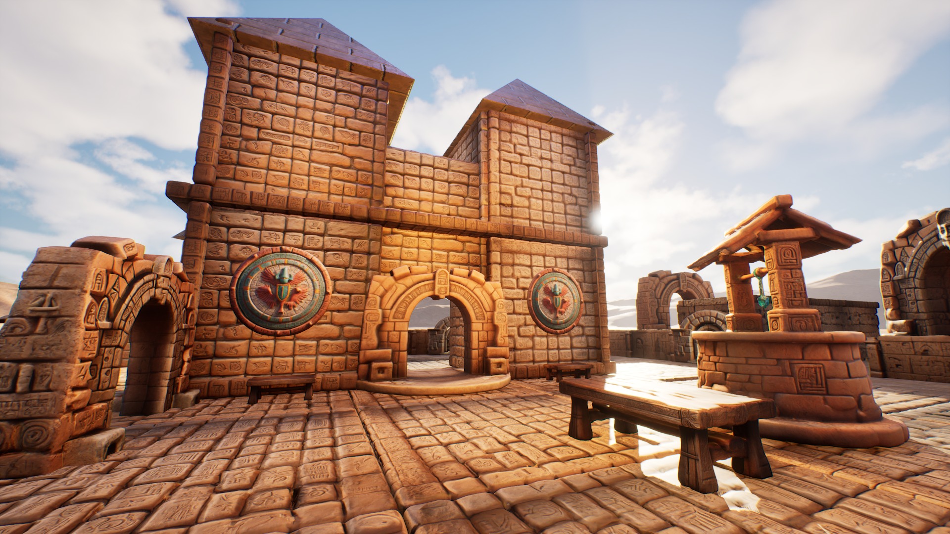 Ancient Ruins Enviroment Asset Pack Low-poly 3D model_1