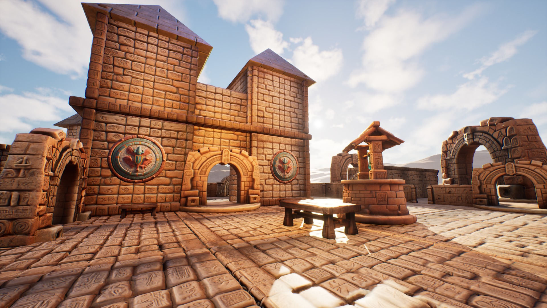 Ancient Ruins Enviroment Asset Pack Low-poly 3D model_6