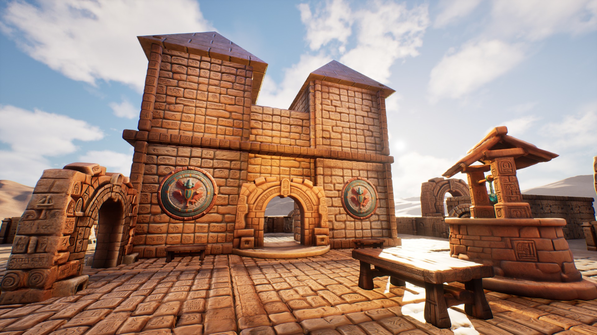 Ancient Ruins Enviroment Asset Pack Low-poly 3D model_2