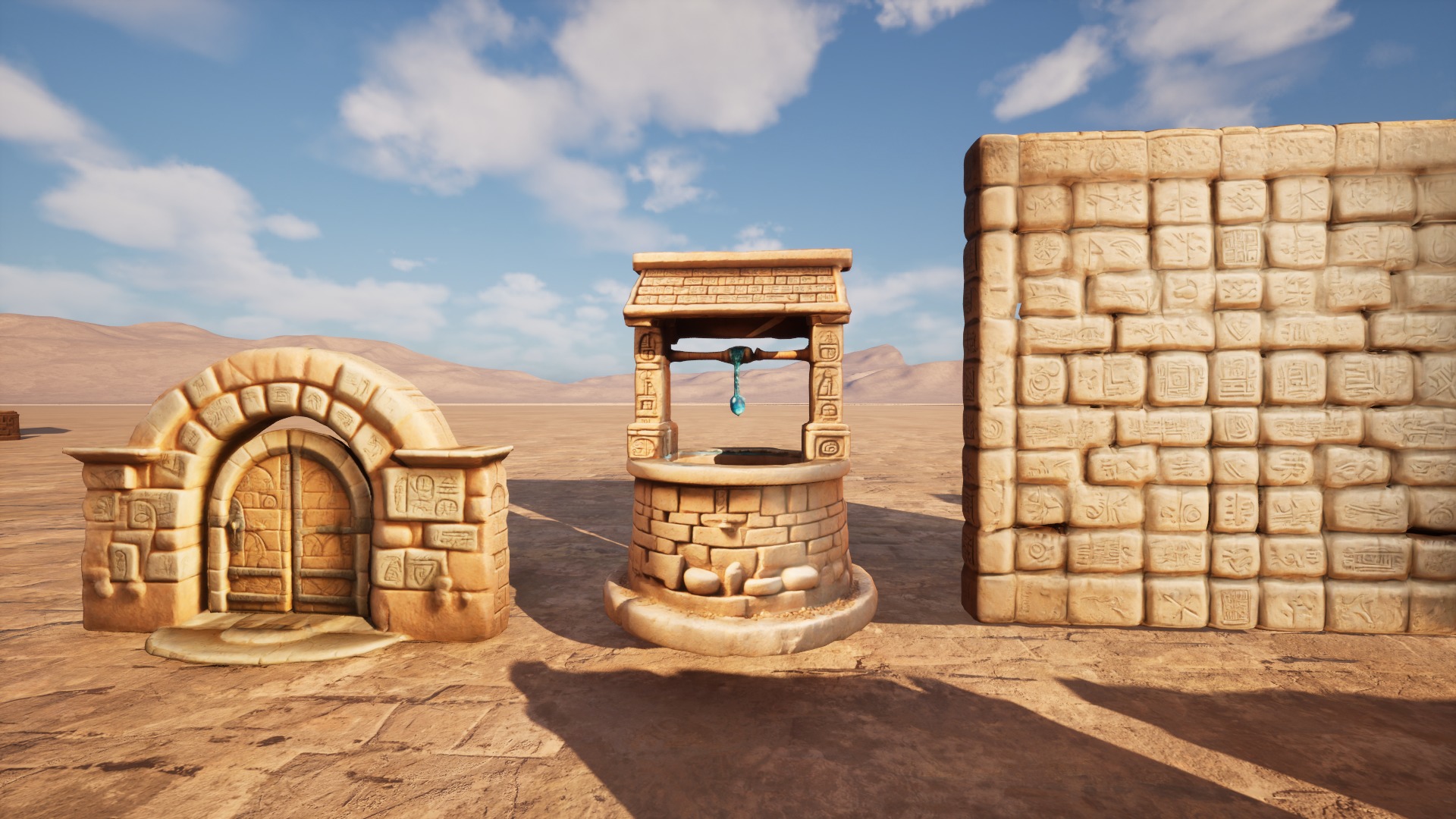 Ancient Ruins Enviroment Asset Pack Low-poly 3D model_25