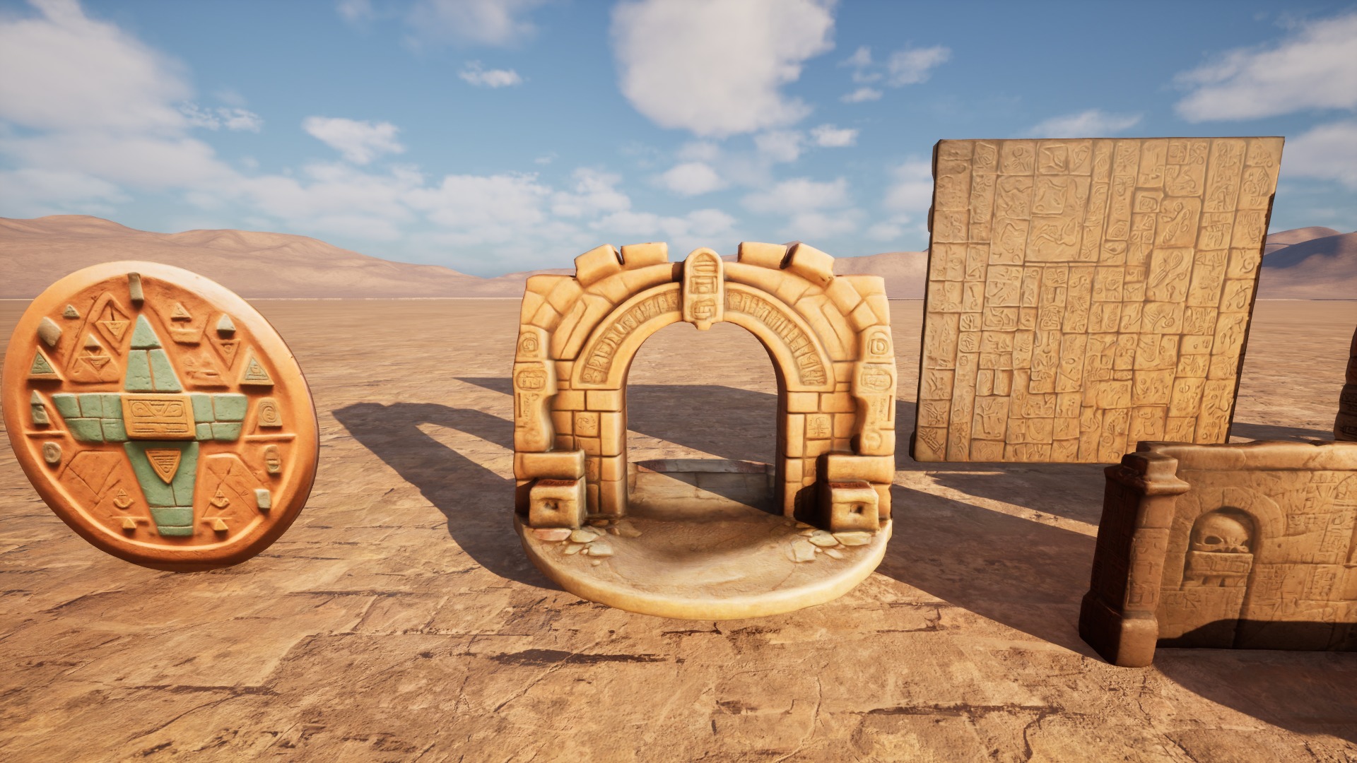 Ancient Ruins Enviroment Asset Pack Low-poly 3D model_31