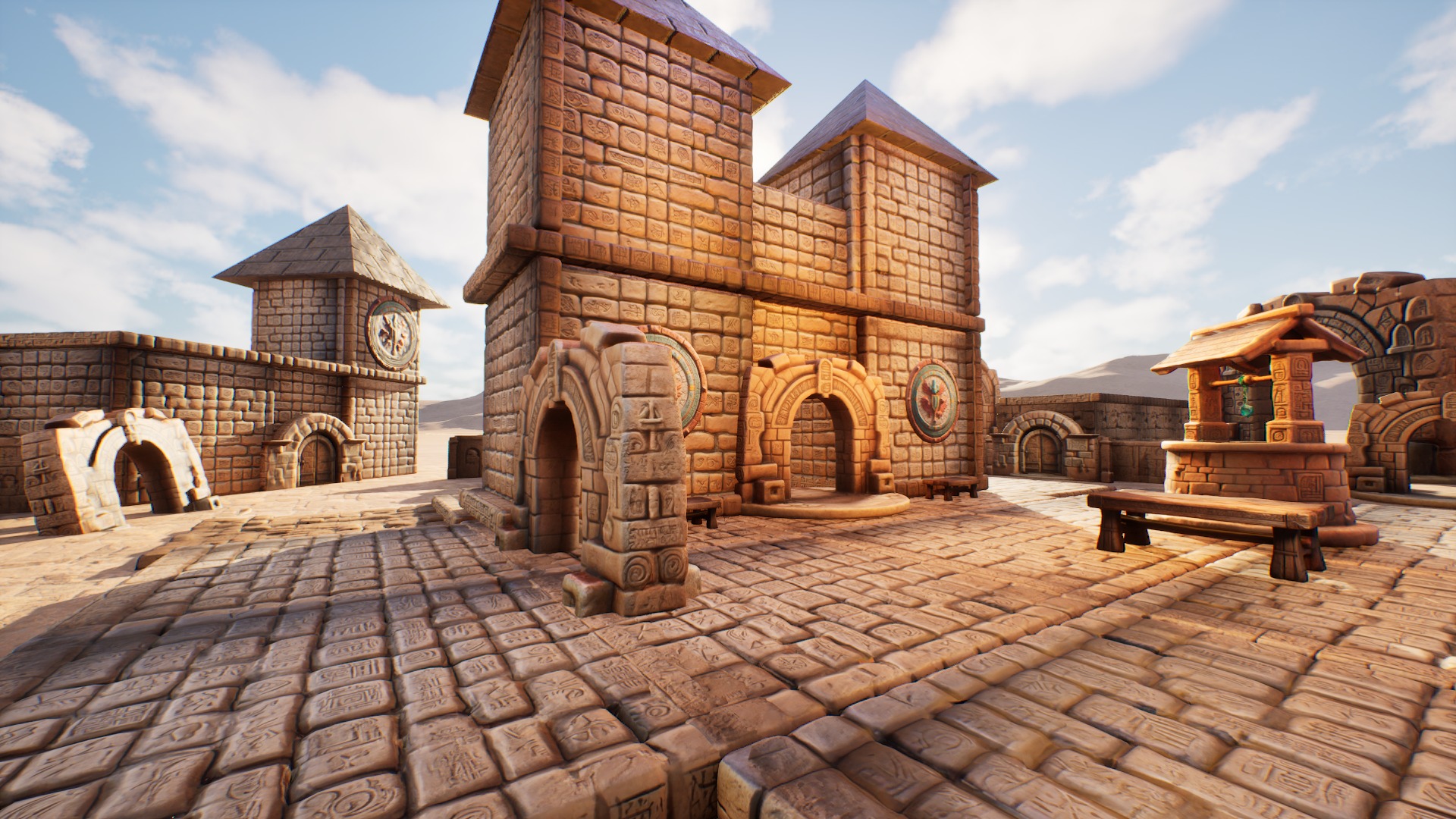 Ancient Ruins Enviroment Asset Pack Low-poly 3D model_8