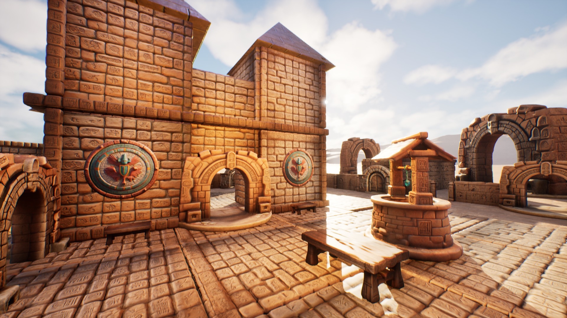 Ancient Ruins Enviroment Asset Pack Low-poly 3D model_17