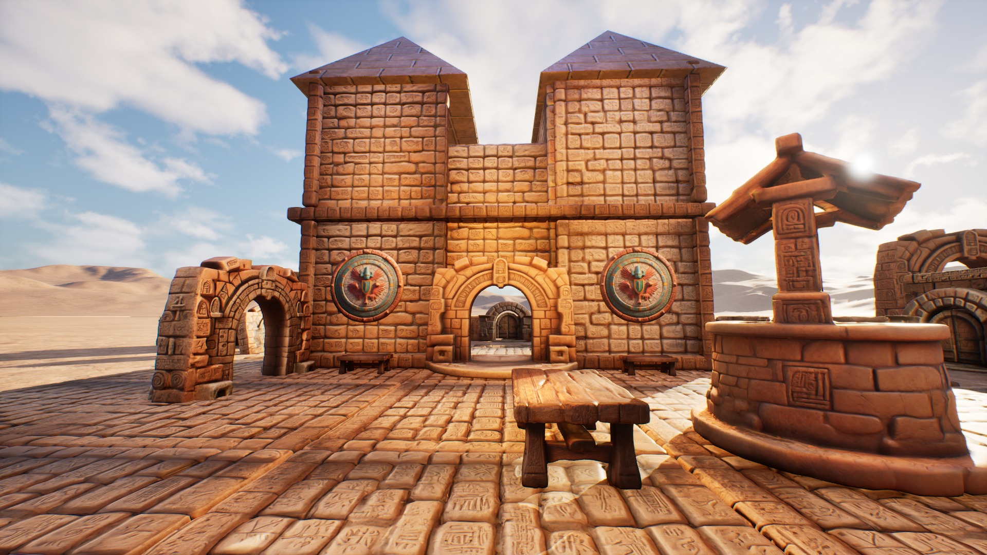 Ancient Ruins Enviroment Asset Pack Low-poly 3D model_7