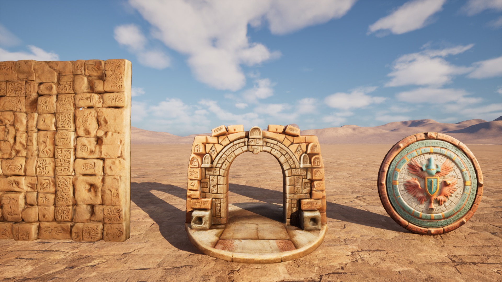 Ancient Ruins Enviroment Asset Pack Low-poly 3D model_32