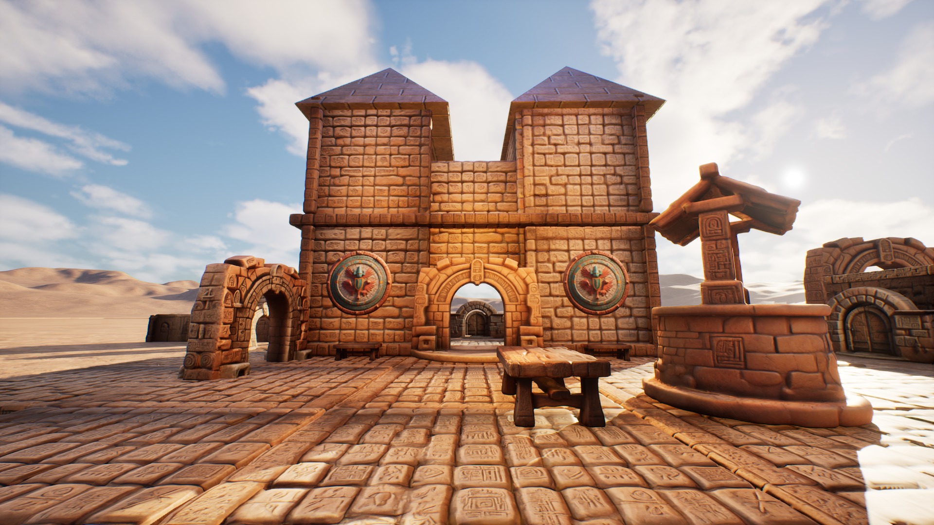 Ancient Ruins Enviroment Asset Pack Low-poly 3D model_4