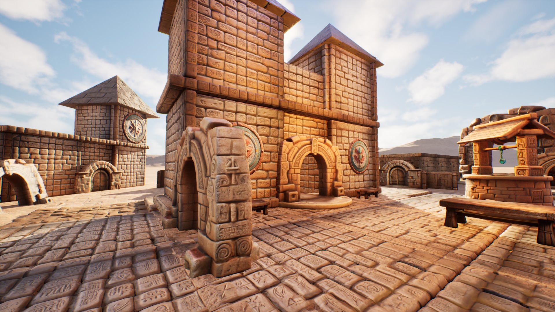 Ancient Ruins Enviroment Asset Pack Low-poly 3D model_10