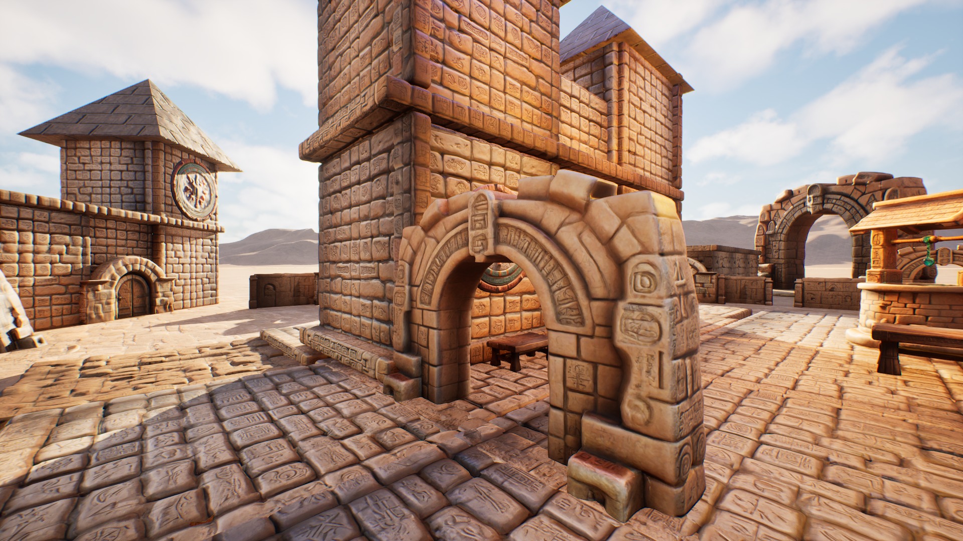 Ancient Ruins Enviroment Asset Pack Low-poly 3D model_12