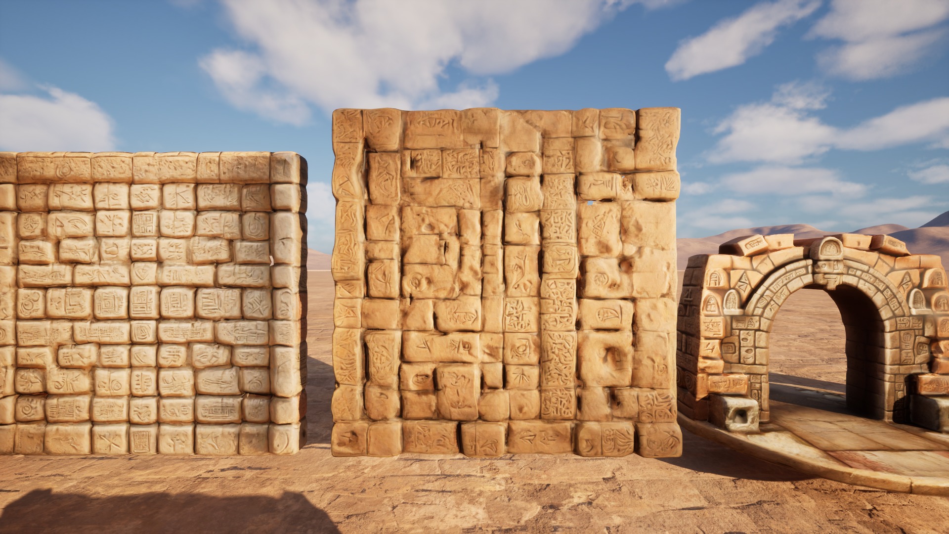 Ancient Ruins Enviroment Asset Pack Low-poly 3D model_24