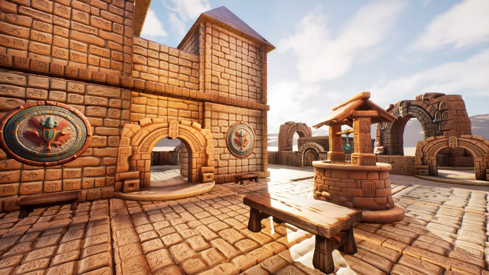 Ancient Ruins Enviroment Asset Pack Low-poly 3D model_0