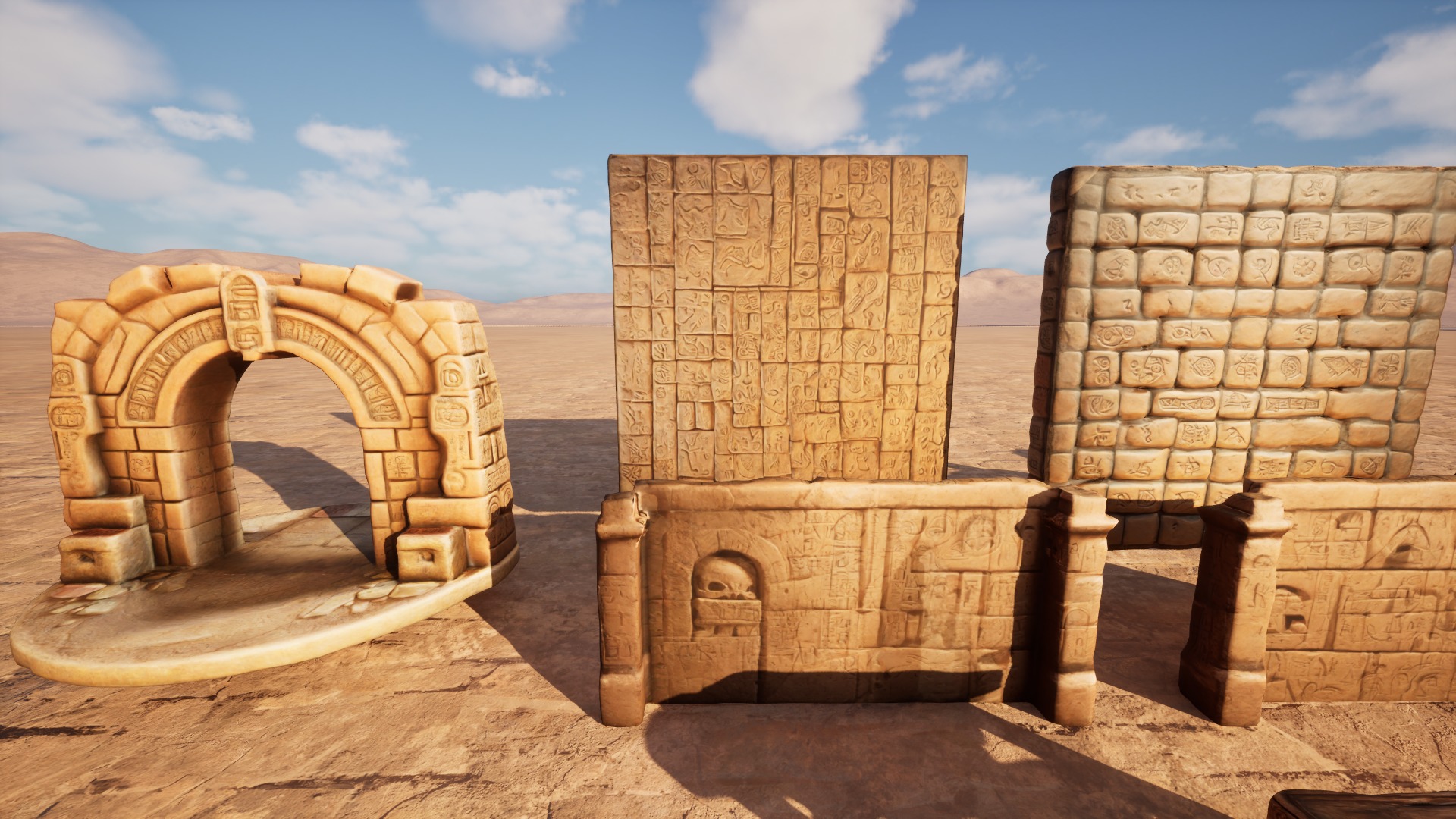 Ancient Ruins Enviroment Asset Pack Low-poly 3D model_28