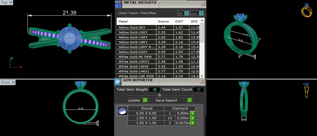 Solitaire Diamond Ring 3D print model_3