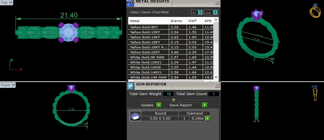 Diamond Ring 3D print model_3