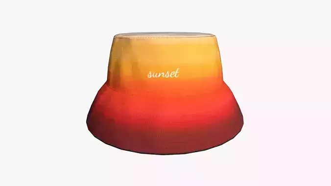 Bucket Hat 19 - Character Design Fashion Low-poly 3D model