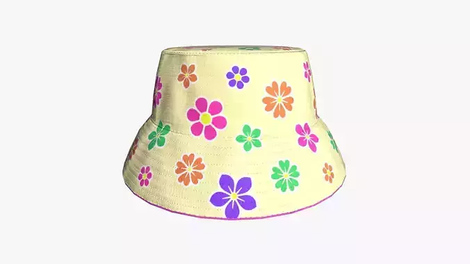Bucket Hat 18 - Character Design Fashion Low-poly 3D model