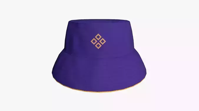 Bucket Hat 14 - Character Design Fashion Low-poly 3D model