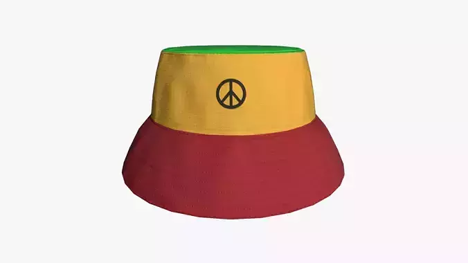 Bucket Hat 11 - Character Design Fashion Low-poly 3D model