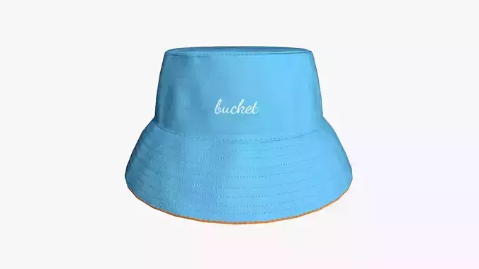 Bucket Hat 08 - Character Design Fashion Low-poly 3D model