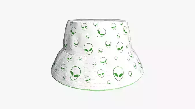 Bucket Hat 06 - Character Design Fashion Low-poly 3D model