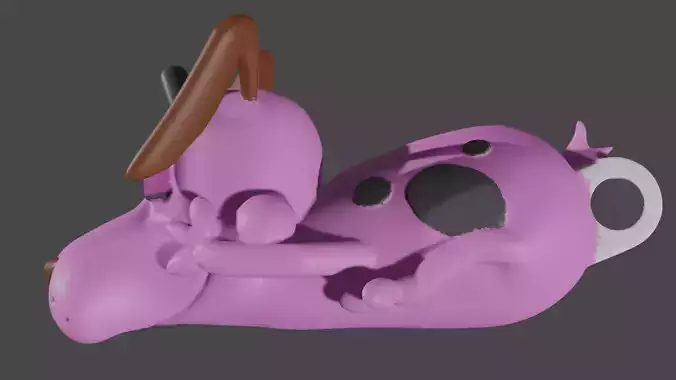 Courage the cowardly dog keyring  3D print model