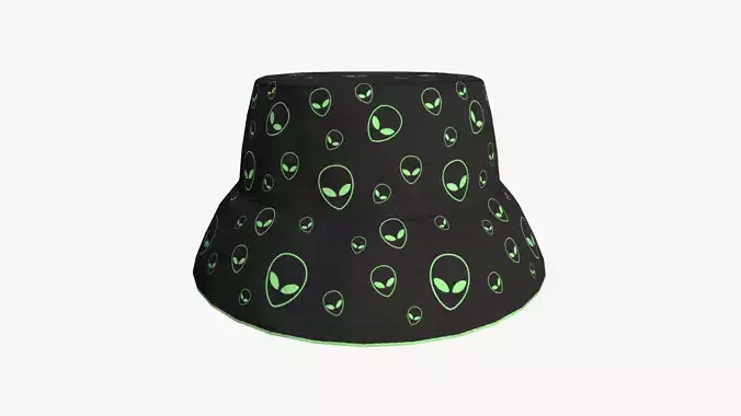 Bucket Hat 05 - Character Design Fashion Low-poly 3D model