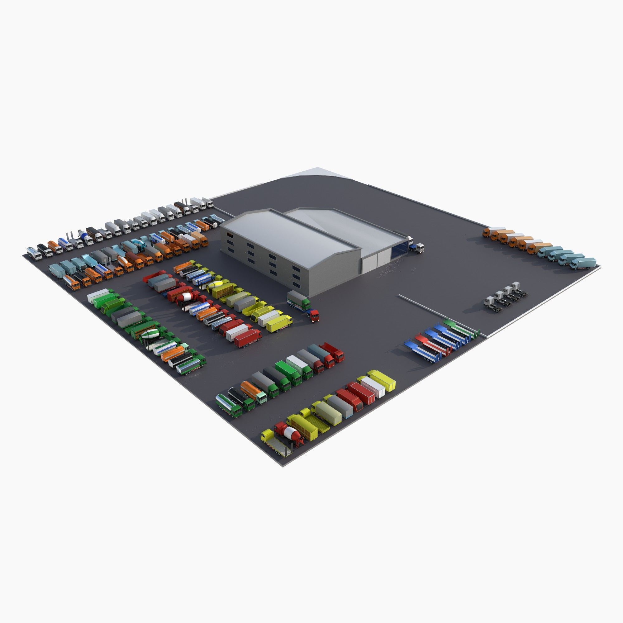 truck showroom Low-poly 3D model_2