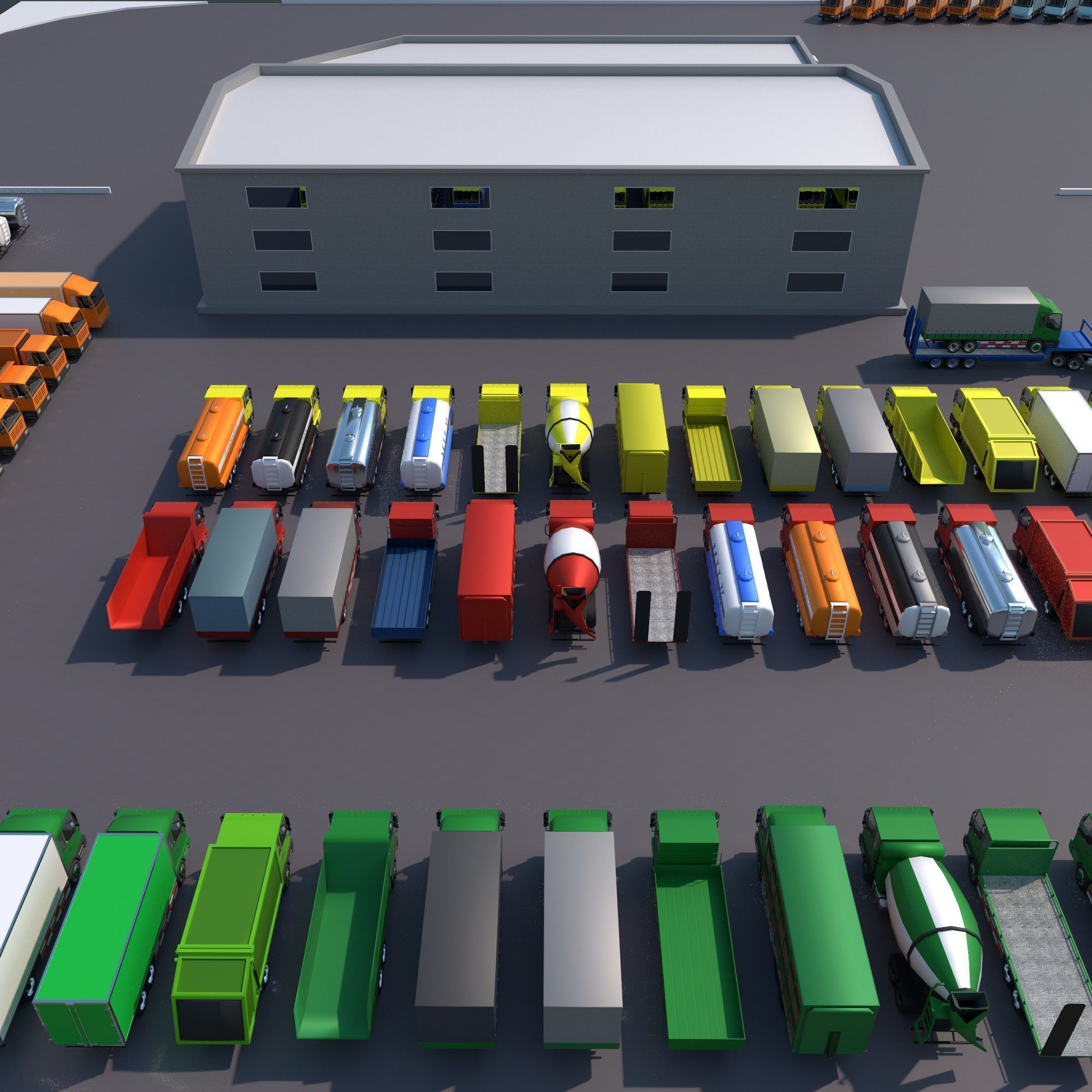 truck showroom Low-poly 3D model_6