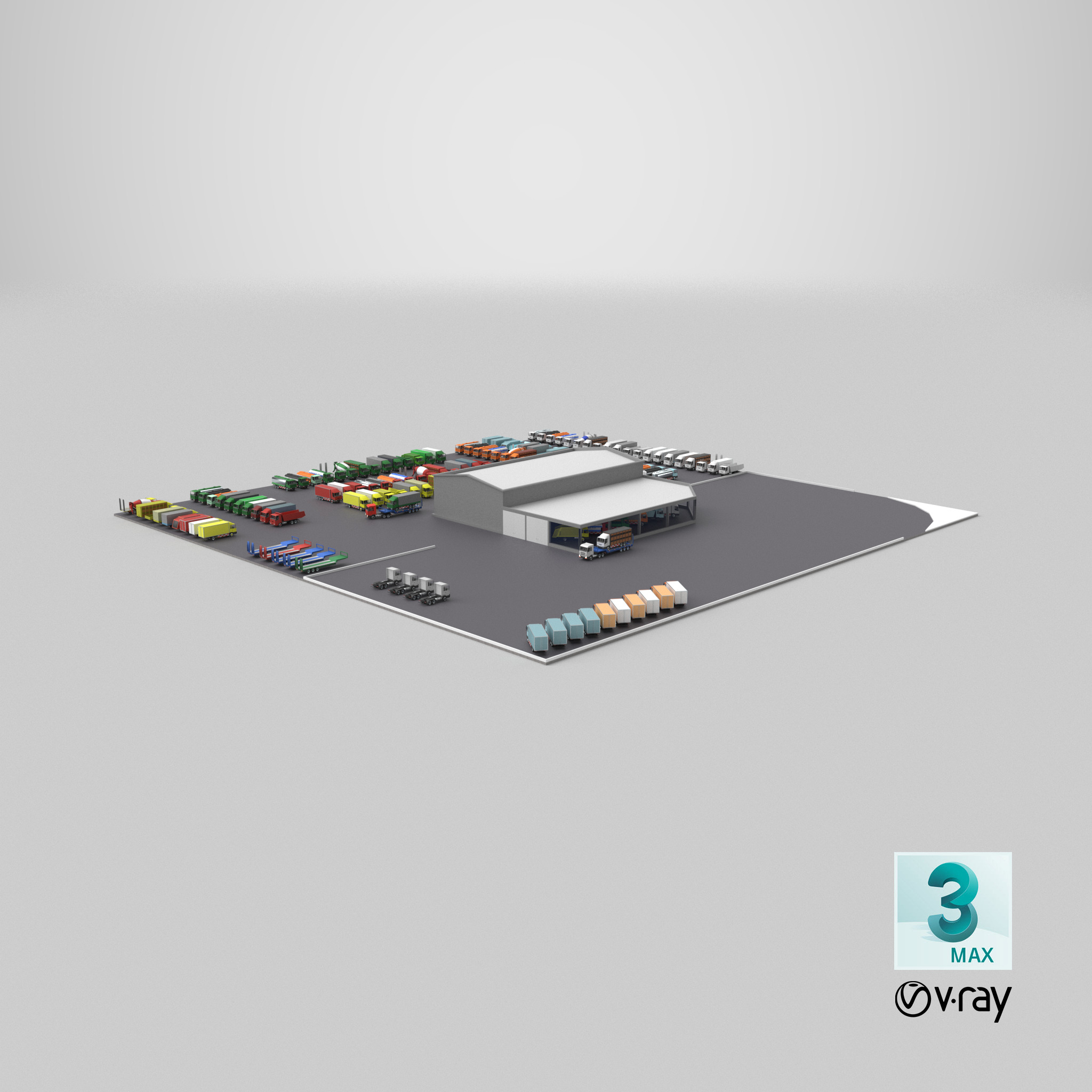 truck showroom Low-poly 3D model_32