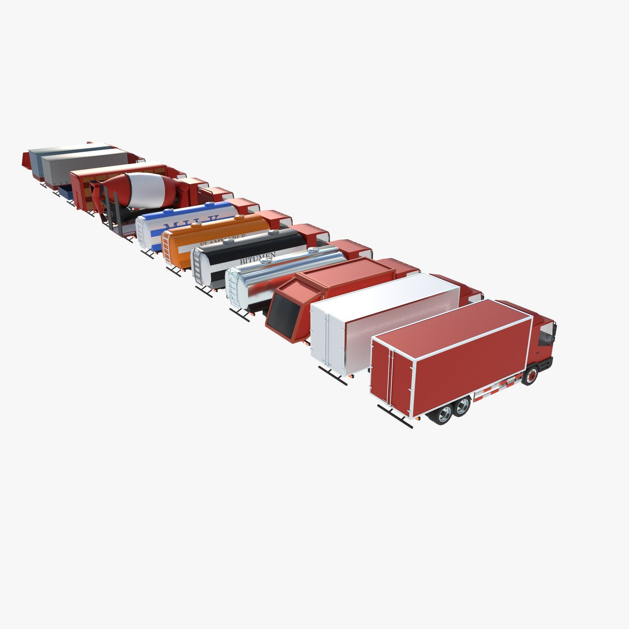 truck showroom Low-poly 3D model_19