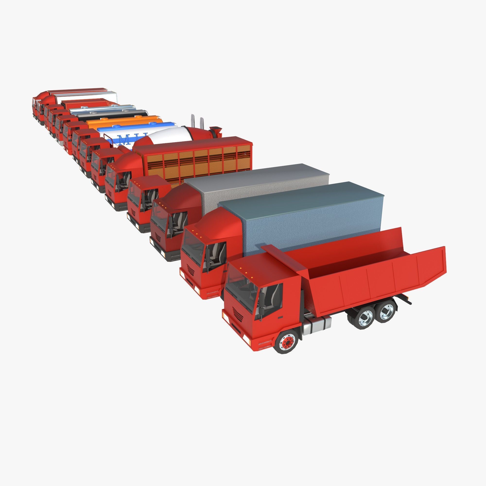 truck showroom Low-poly 3D model_18