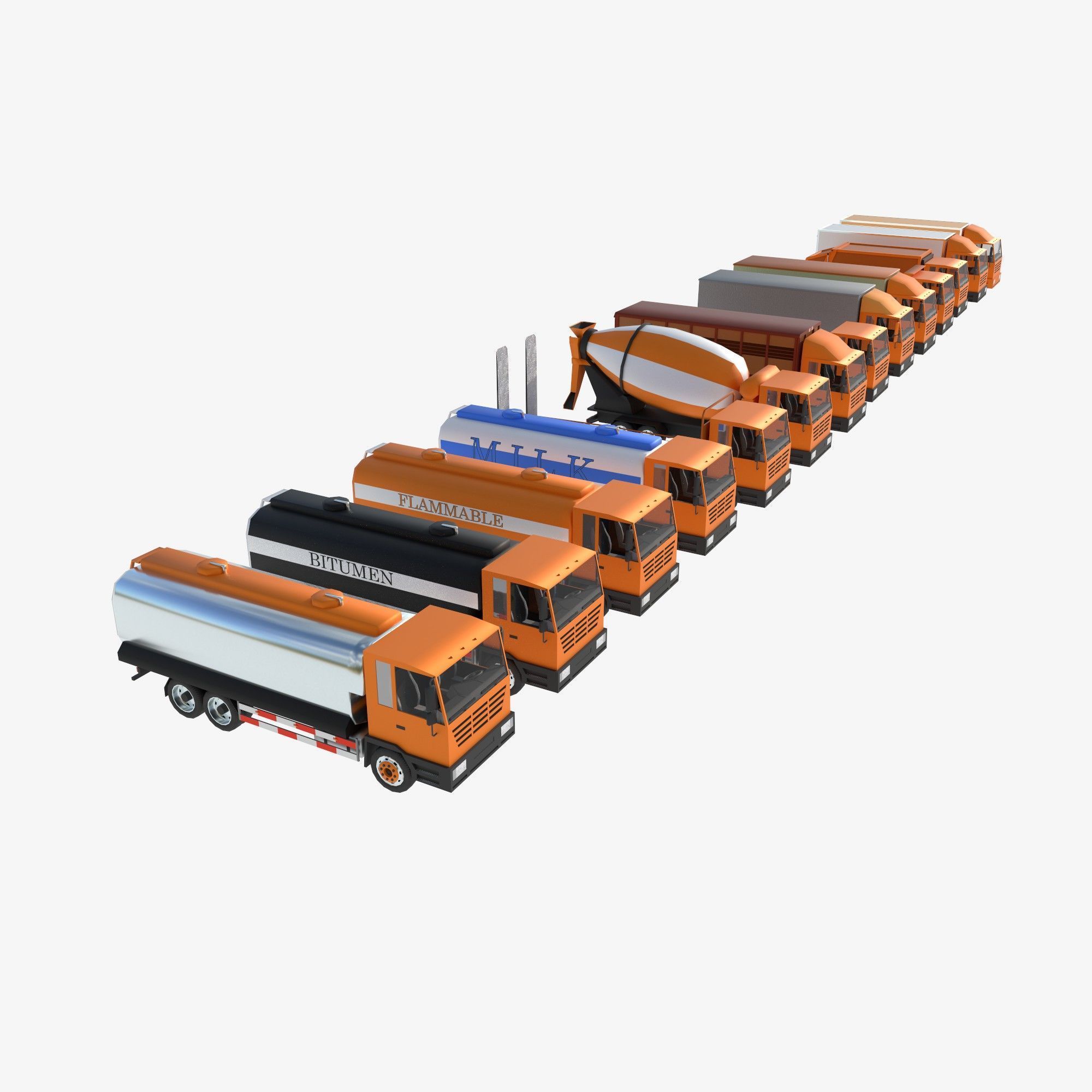 truck showroom Low-poly 3D model_16