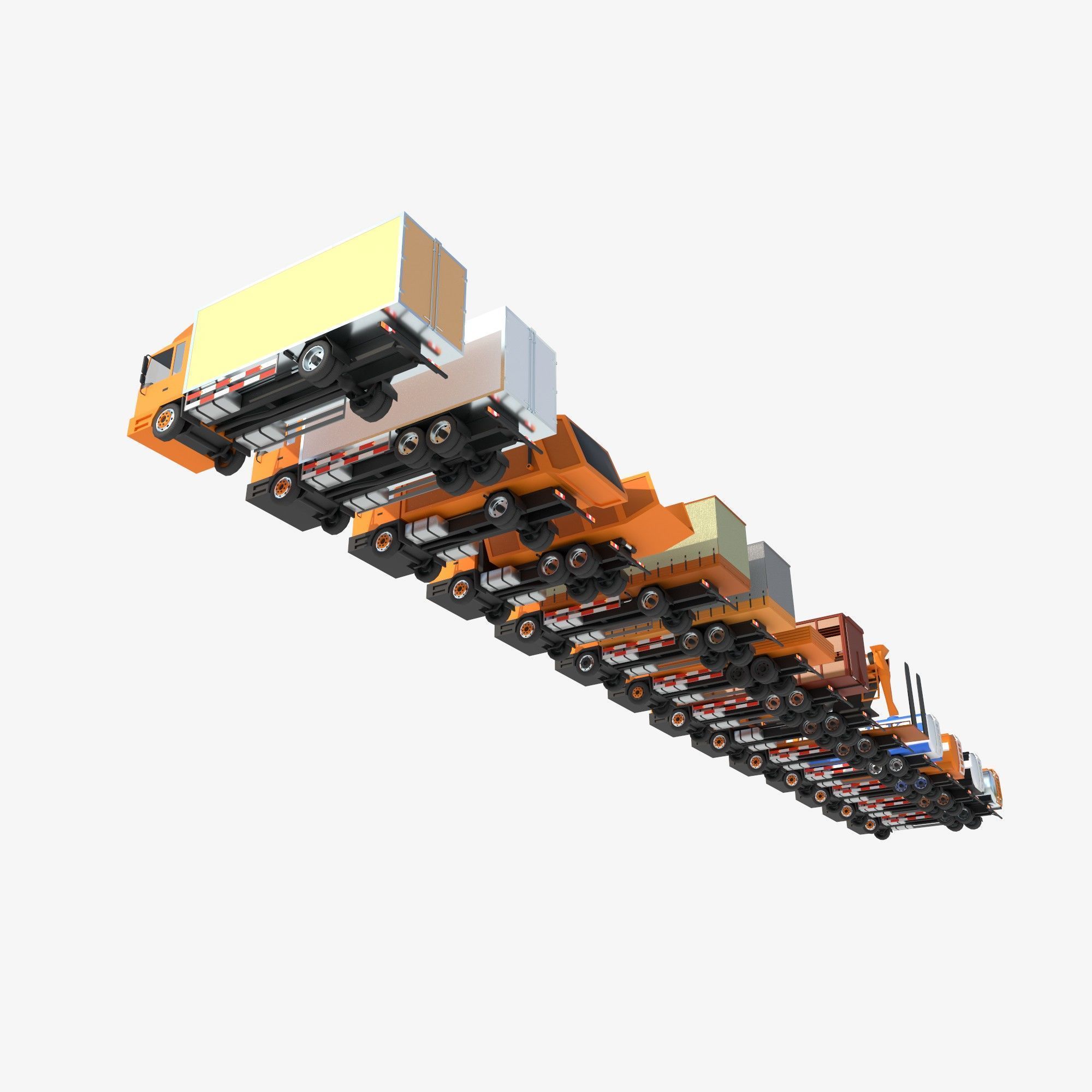 truck showroom Low-poly 3D model_17