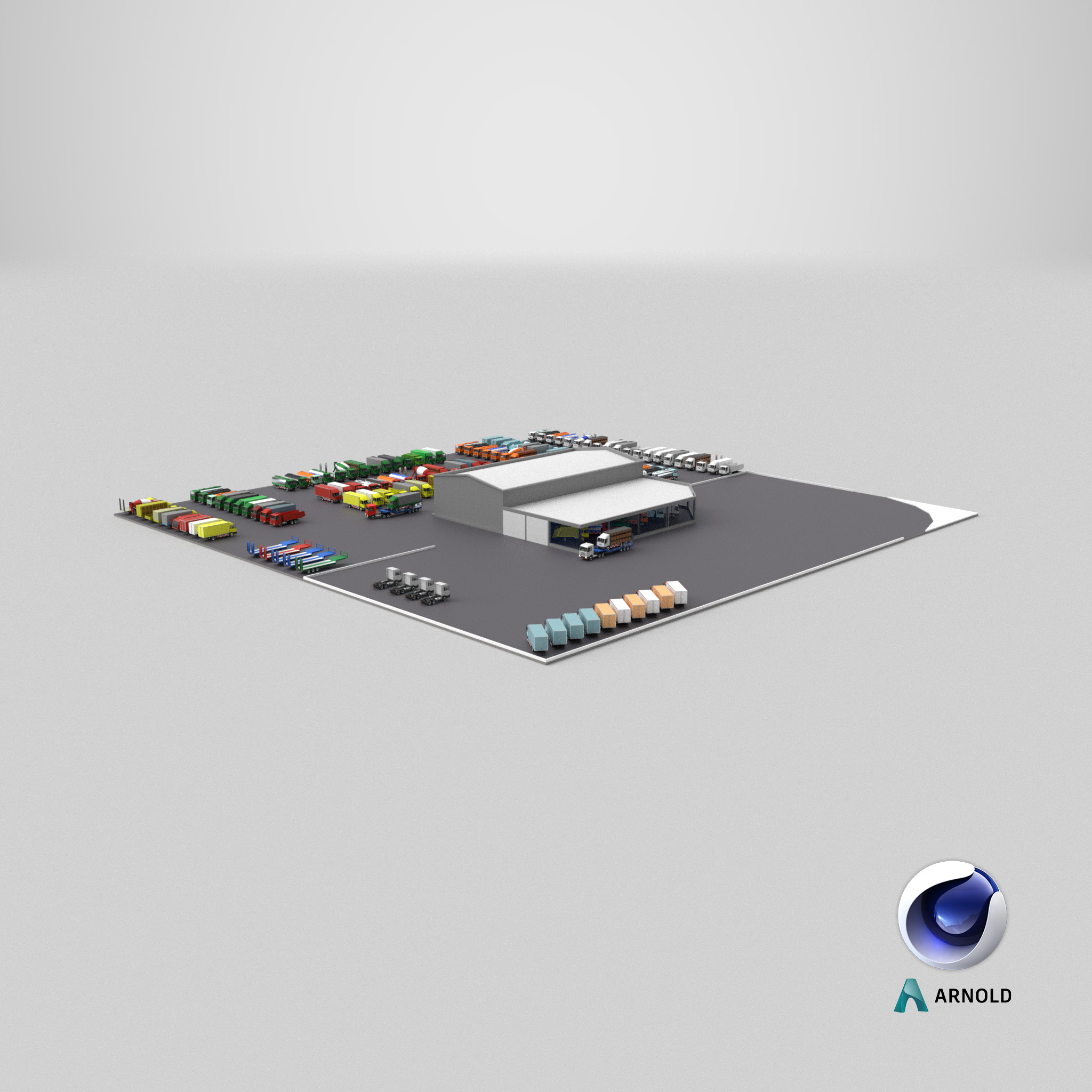 truck showroom Low-poly 3D model_28