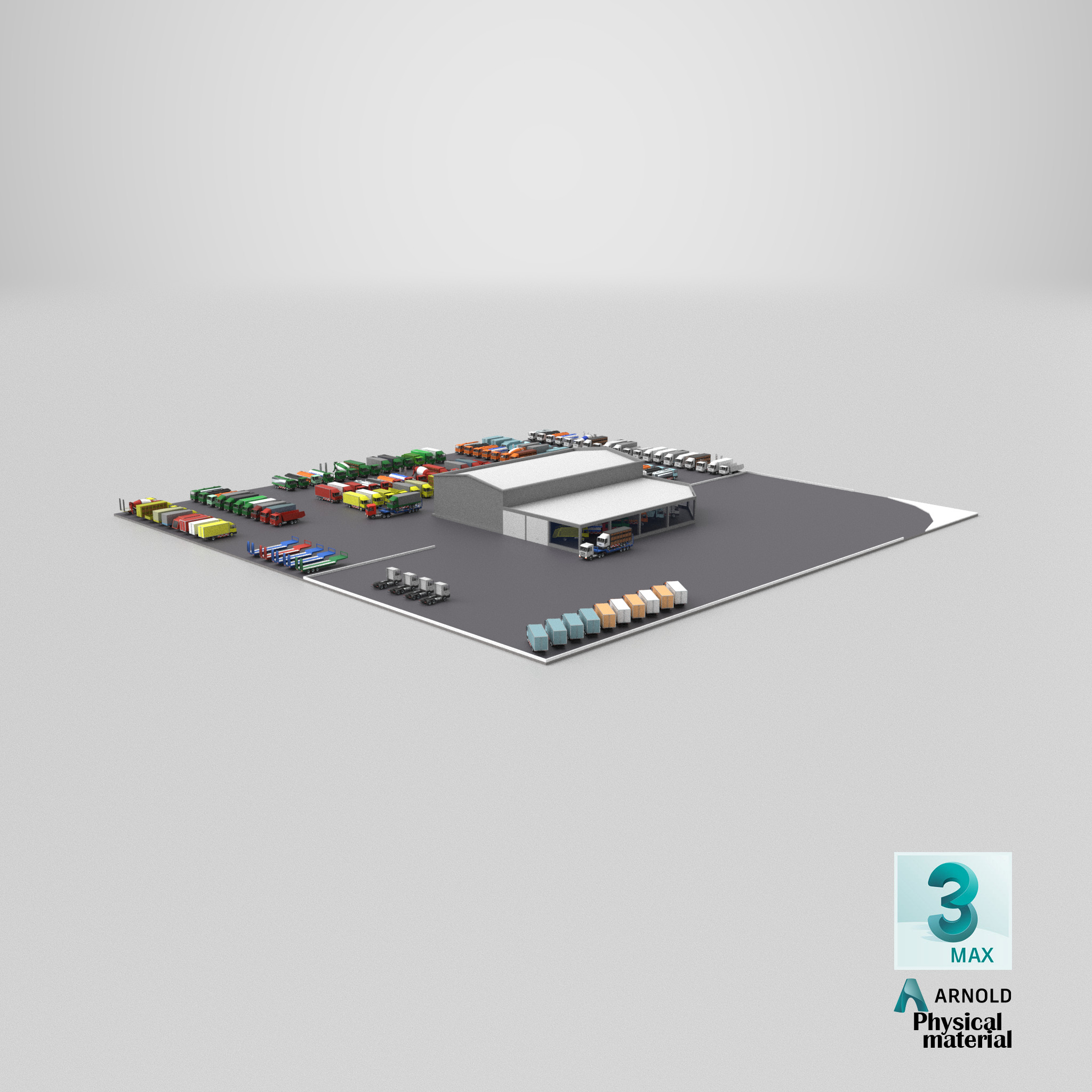 truck showroom Low-poly 3D model_31