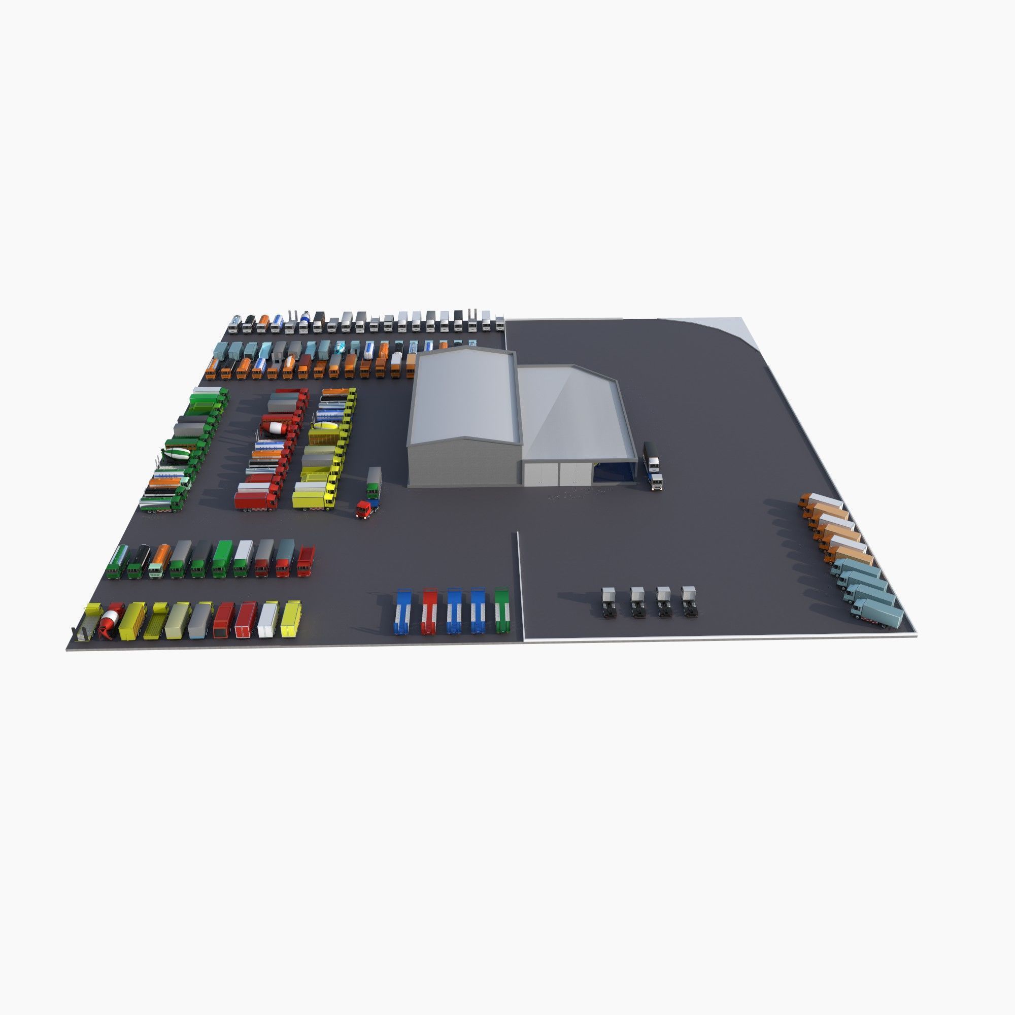 truck showroom Low-poly 3D model_3