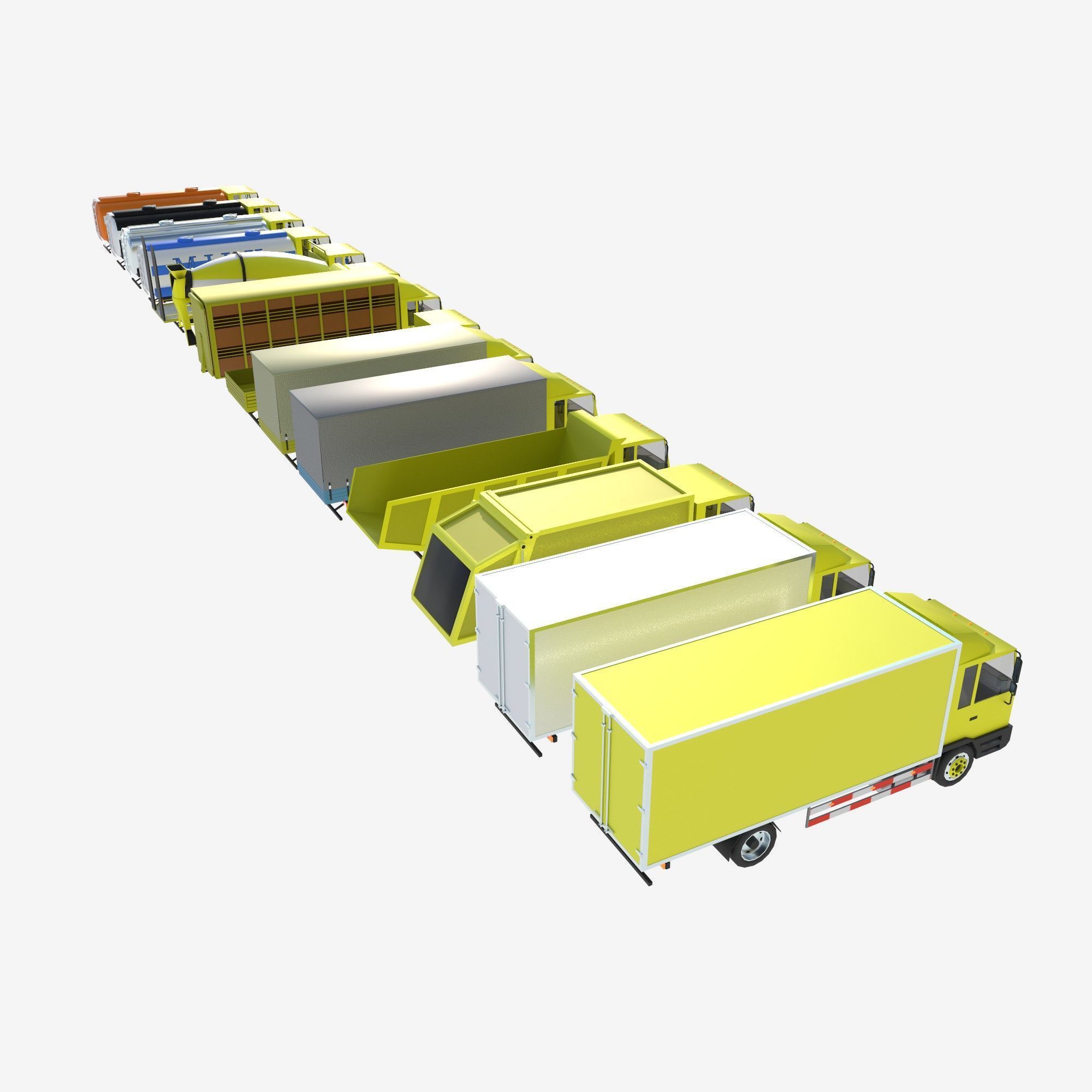 truck showroom Low-poly 3D model_25
