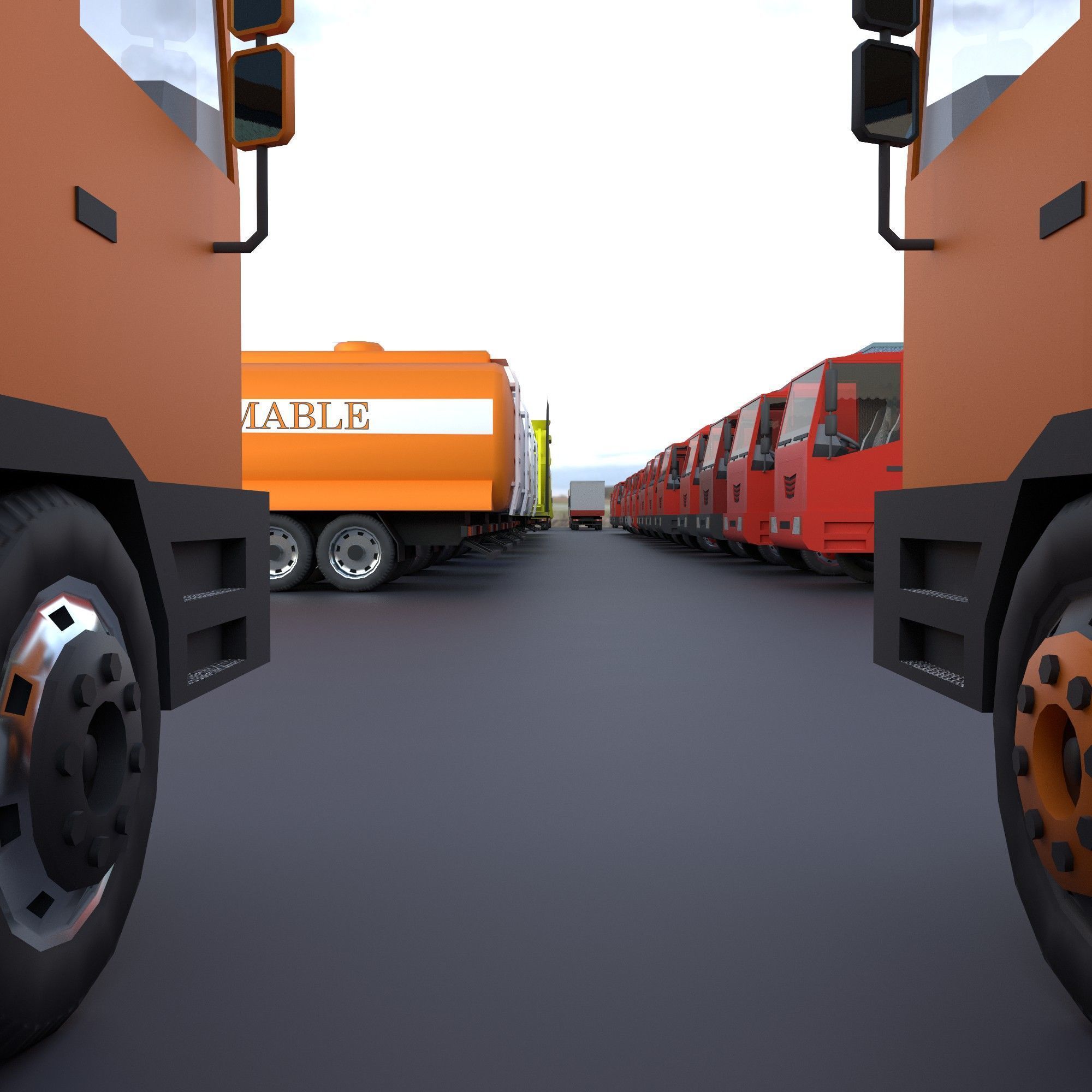 truck showroom Low-poly 3D model_11