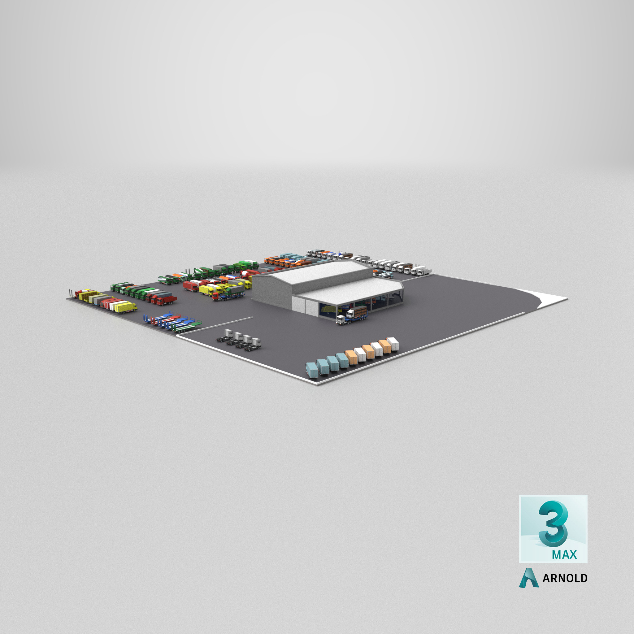 truck showroom Low-poly 3D model_30