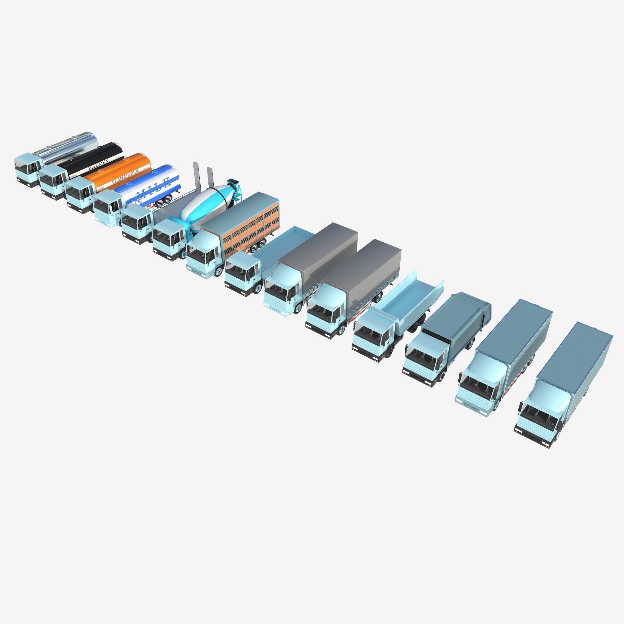 truck showroom Low-poly 3D model_12