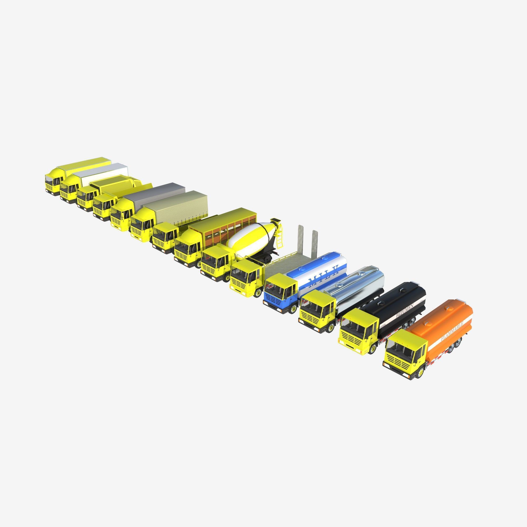 truck showroom Low-poly 3D model_24