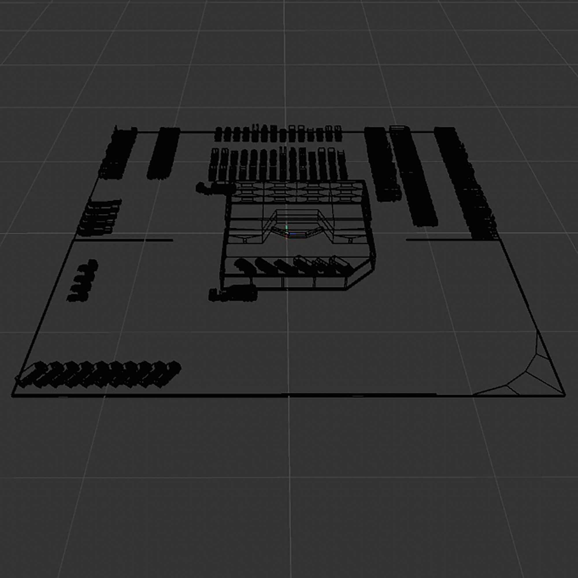 truck showroom Low-poly 3D model_37