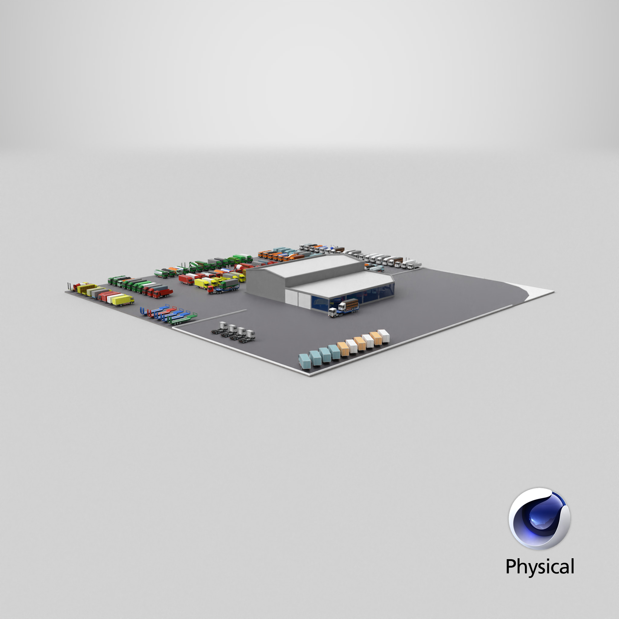 truck showroom Low-poly 3D model_29