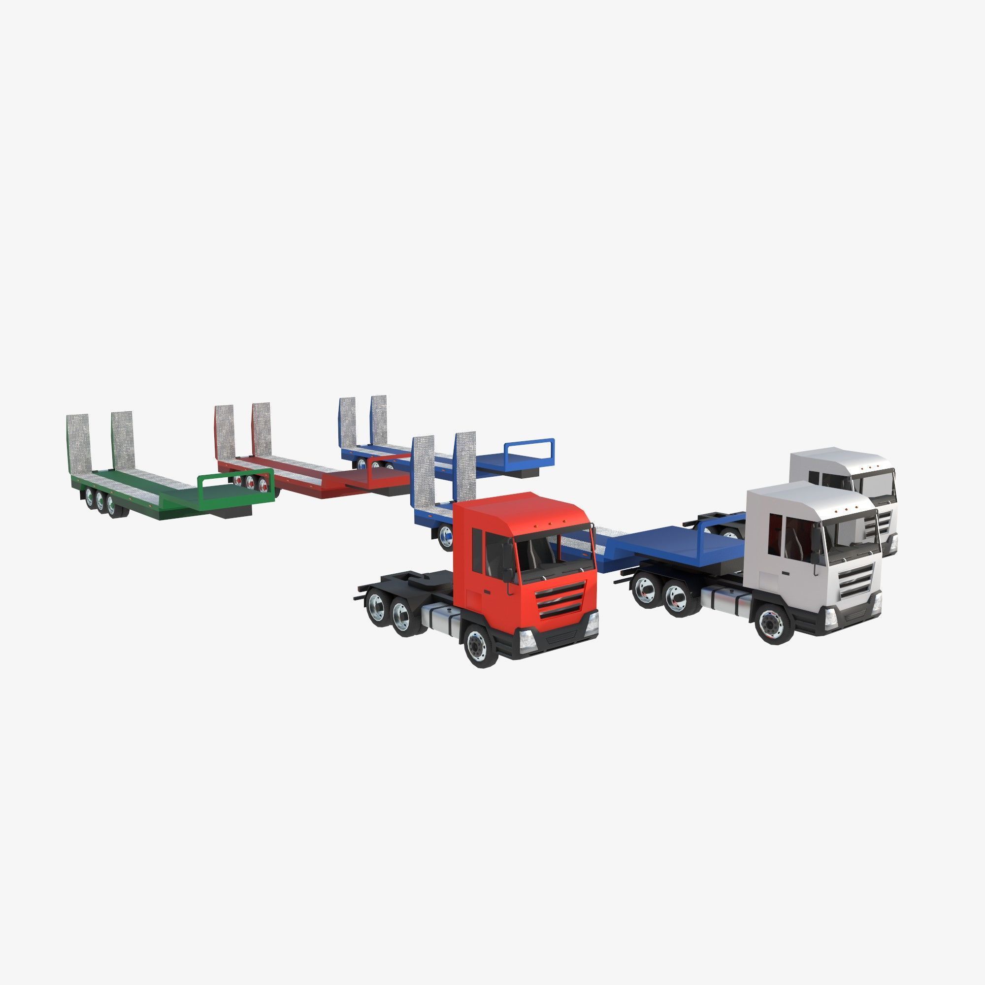truck showroom Low-poly 3D model_21