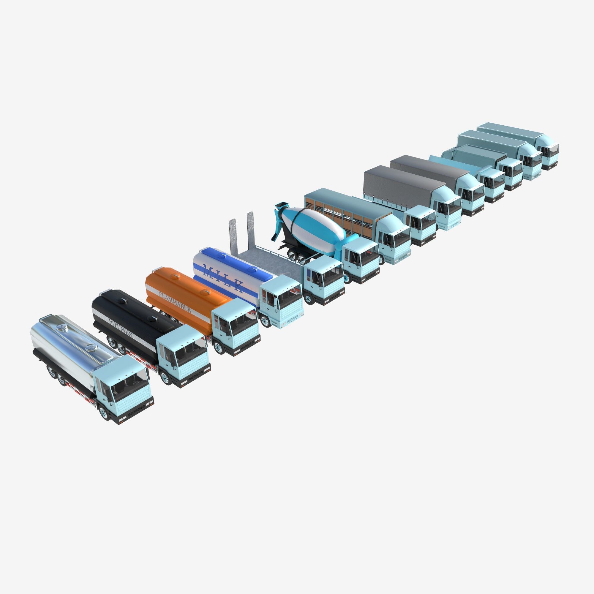 truck showroom Low-poly 3D model_13
