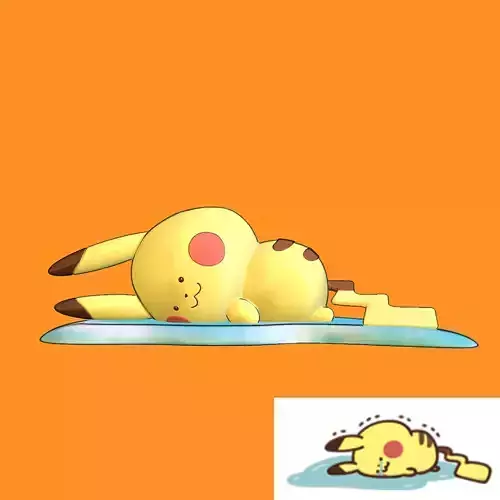 Pikachu Crying 3D print model